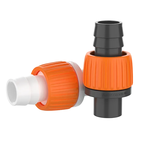 Đầu nối ống mềm khóa đầu trơn uPVC, ABS FlowColour