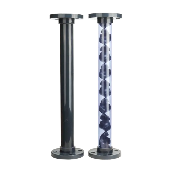Ống trộn tĩnh mặt bích uPVC, PVC trong suốt FlowColour